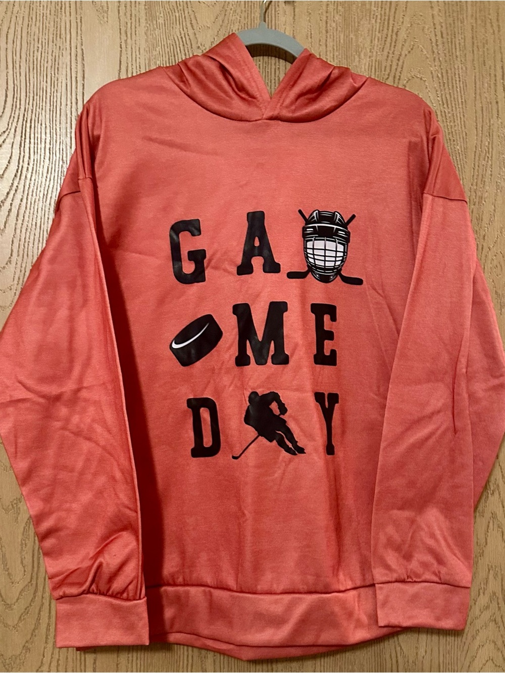 Game Day Hockey Hoodie - Coral